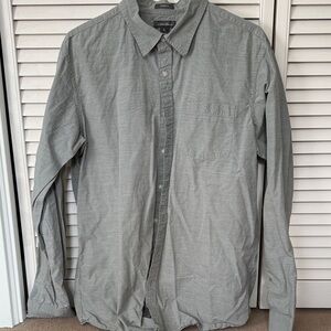 Eddie Bauer Men's Casual Gray Button-Down Shirt